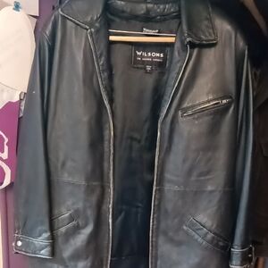 Wilson Black Leather Jacket for Men